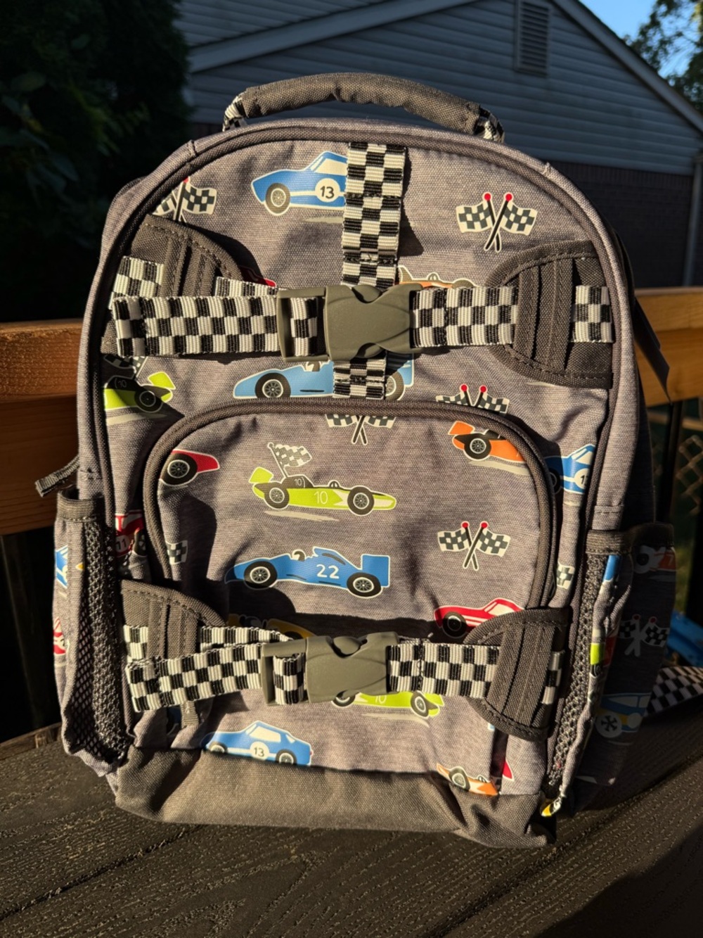 Race Cars Glow-In-The-Dark Mackenzie Backpack Pottery Barn Kids
